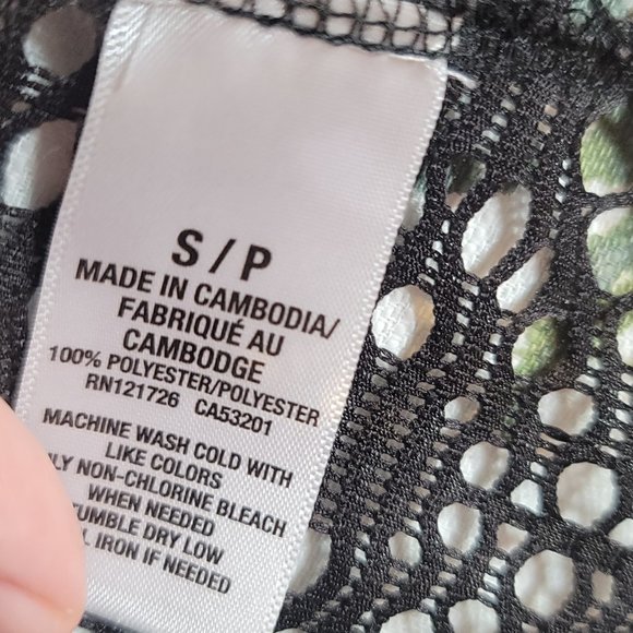 Aeropostale Black Mesh Lace Tank Top Women Small Petite - Picture 4 of 5